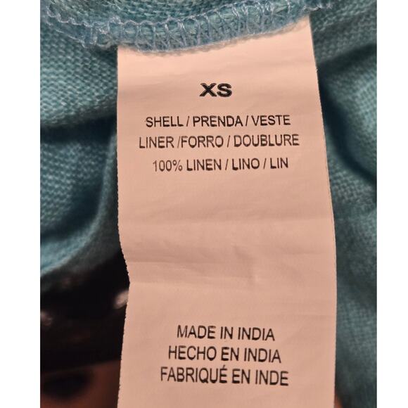 Vitamin A Playa Linen Gauze Oversized Shirt XS Long Sleeves Mid-Weight - Picture 9 of 11